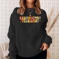 Groovy Respiratory Therapy Rt Therapist Funny Rt Care Week Sweatshirt Gifts for Her