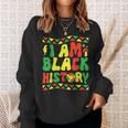Groovy Retro Black History Month I Am Black History Pride Sweatshirt Gifts for Her