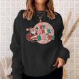 Groovy Stay Merry And Bright Lightning Bolt Santa Christmas V2 Men Women Sweatshirt Graphic Print Unisex Gifts for Her