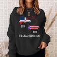 Half Puerto Rican Half Dominican Flag Map Combined Pr Rd Sweatshirt Gifts for Her