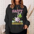 Happy EastrawrRex Dinosaur Easter Bunny Egg V3 Sweatshirt Gifts for Her
