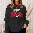Happy Memorial Day Usa Flag American Patriotic Armed Forces Sweatshirt Gifts for Her