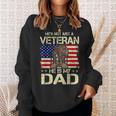 He Is My Veteran Dad American Flag Veterans Day Sweatshirt Gifts for Her