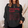 Heavenly Hash Nutrition Facts Funny Thanksgiving Christmas Men Women Sweatshirt Graphic Print Unisex Gifts for Her