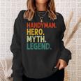 Heimwerker Held Sweatshirt für Herren, Mythos Legende im Vintage-Stil Geschenke für Sie