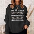 Herren 40. Geburtstag Traktor Sweatshirt, Landwirt & Treckerfahrer Motiv Geschenke für Sie