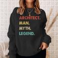 Herren Architect Mann Mythos Legende Sweatshirt Geschenke für Sie