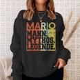 Herren Retro Mario Mann Mythos Legende Geburtstag Geschenk Sweatshirt Geschenke für Sie