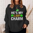 Hes My Lucky Charm Matching St Patricks Day Couple Gifts Sweatshirt Gifts for Her