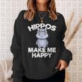 Hippo Hippopotamus Hippo Lovers Cute Baby Hippopotamus Sweatshirt Gifts for Her
