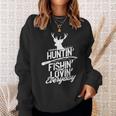 Hunting Fishing And Loving Everyday Sport Sweatshirt Gifts for Her