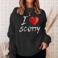 I Love Heart Scotty Family NameSweatshirt Gifts for Her