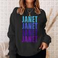 I Love Janet Pattern First Name Janet Sweatshirt Gifts for Her