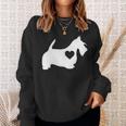 I Love My Scottish TerrierWith Love Heart Sweatshirt Gifts for Her