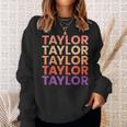 I Love Taylor Funny First Name Vintage Taylor Sweatshirt Gifts for Her