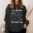 Ill Be In My Office Airplane Pilot Funny Pilots Christmas Sweatshirt Gifts for Her