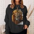 Im No Longer A Slave To Fear I Am A Child Of God Lion Sweatshirt Gifts for Her