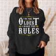 Im The Oldest I Make The Rules Funny Sibling Brother Sister Men Women Sweatshirt Graphic Print Unisex Gifts for Her