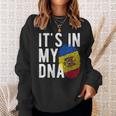 Its In My Dna Moldawien Flagge Fingerabdruck Sweatshirt Geschenke für Sie