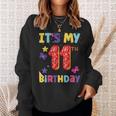 Its My 11Th Birthday Sweet Dunat Girls Funny 11 Year Old Sweatshirt Gifts for Her