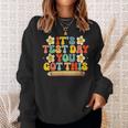 Its Test Day You Got This Teacher Retro Groovy Testing Day Sweatshirt Gifts for Her