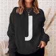 J Buchstabe Zahl Symbol Alphabet Initiale Sweatshirt Geschenke für Sie