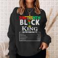 Junenth Men Black King Nutritional Facts Freedom Day Sweatshirt Gifts for Her