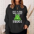 Just A Girl Who Loves Frogs Cute Green Frog Costume Men Women Sweatshirt Graphic Print Unisex Gifts for Her