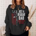 Just A Regular Dad Raising Wolves Not Sheep - Guns - On Back Sweatshirt Gifts for Her