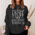 Knitting Lovers Know Things V2 Sweatshirt Gifts for Her