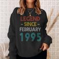Legend Since Februar 1995 Vintage Geburtstag Sweatshirt Geschenke für Sie