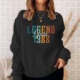 Legend Since 1988 Vintage Typography Sweatshirt Gifts for Her