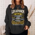 Legenden 1953 November Geburt, 70. Lustiges Geburtstag Sweatshirt Geschenke für Sie