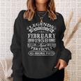 Legenden Februar 1958 - 65. Geburtstag Mann Sweatshirt, Retro Design Geschenke für Sie