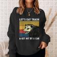 Lets Eat Trash & Get Hit By A Car Opossum Vintage Sweatshirt Gifts for Her