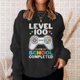 Level 100 Days Of School Completed Gamer Sweatshirt Gifts for Her