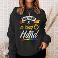 Lgbt Pride Gay Bachelor Party Sun Ring Hand Engagement Sweatshirt Gifts for Her
