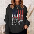 Lgbtq Liberty Guns Bible Trump Bbq Usa Flag Vintage Sweatshirt Gifts for Her