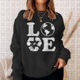 Love Earth Day 90S Vintage Recycling Earth Day Sweatshirt Gifts for Her