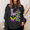 Love Mardi Gras Party Fat Tuesday Carnival Festival Sweatshirt Gifts for Her