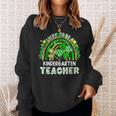 Lucky To Be A Kindergarten Teacher St Patricks Day Rainbow Sweatshirt Gifts for Her