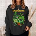 Luckysaurus Irish Leprechaun DinosaurRex St Patricks Day Sweatshirt Gifts for Her