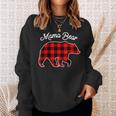 Mama Bear | Red Plaid Matching Family Christmas Men Women Sweatshirt Graphic Print Unisex Gifts for Her