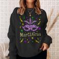 Mardi Gras 2023 - Womens Girls Mask Beads New Orleans Party Sweatshirt Gifts for Her