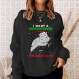 Math Christmas Pajama I Want A Hippopotenuse For Christmath Sweatshirt Gifts for Her