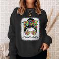 Medical Assistant Messy Bun Supporting Autism Awareness Sweatshirt Gifts for Her