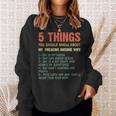 Mens 5 Things You Should Know About My Wife She Is My Queen Sweatshirt Gifts for Her