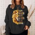 Mens Black Father King Fathers Day African American Lion Dad Sweatshirt Gifts for Her