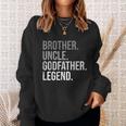 Mens Brother Uncle Godfather Legend Fun Best Funny Uncle Sweatshirt Gifts for Her