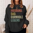 Mens Cornhole Vintage Funny Gift Husband Dad Legend Sweatshirt Gifts for Her